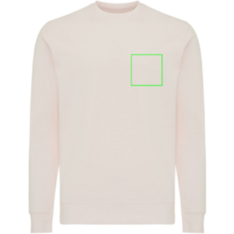 IQONIQ Etosha Lightweight Sweater aus recycelter Baumwolle cloud pink bedrucken, Art.-Nr. T9303.039.M