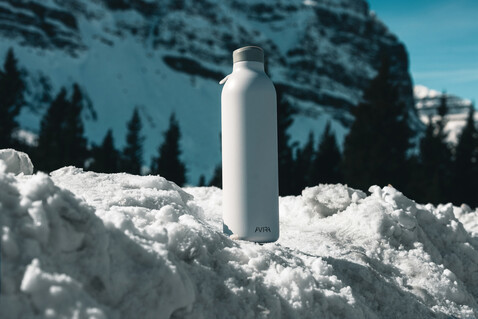 Avira Avior RCS recycelte Stainless-Steel Flasche 1L weiß bedrucken, Art.-Nr. P438.013