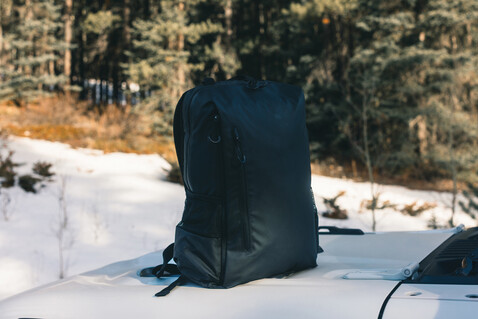 Lima Aware™ RPET wasserabweisender 15,6&quot; Laptop-Rucksack schwarz bedrucken, Art.-Nr. P763.4401