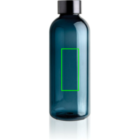 Auslaufsichere Trinkflasche mit Metalldeckel blau bedrucken, Art.-Nr. P433.445