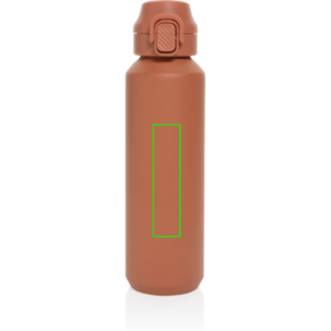 Via RCS Re-Steel Sportflasche mit Verschluss, 600ml orange bedrucken, Art.-Nr. P437.5008