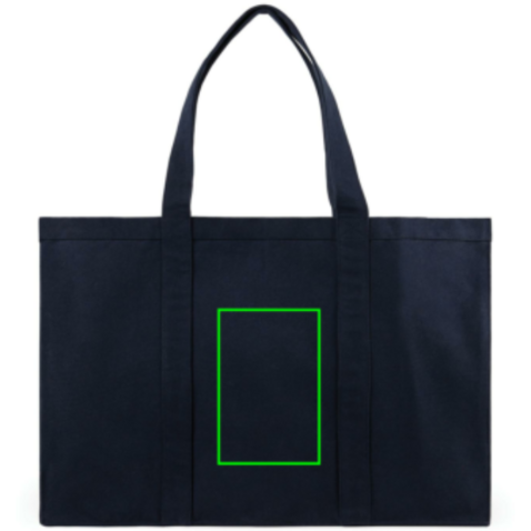 VINGA Hilo AWARE™ Maxi-Tasche aus recyceltem Canvas navy blau bedrucken, Art.-Nr. V762015 VINGA Hilo AWARE™ Maxi-Tasche aus recyceltem Canvas navy blau bedrucken, Art.-Nr. V762015