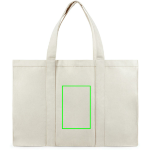 VINGA Hilo AWARE™ Maxi-Tasche aus recyceltem Canvas off white bedrucken, Art.-Nr. V762013