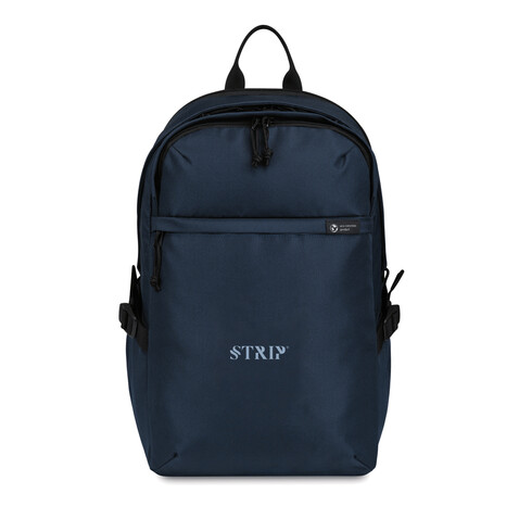 Renew AWARE™ rPET 15&#039;&#039; Laptop-Rucksack navy blau bedrucken, Art.-Nr. 100806-410