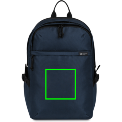 Renew AWARE™ rPET 15&#039;&#039; Laptop-Rucksack navy blau bedrucken, Art.-Nr. 100806-410