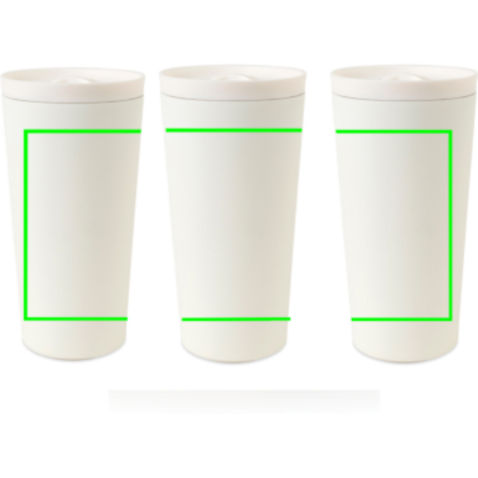 Aviana™ Rowan RCS recycelter Thermobecher 500ml weiß bedrucken, Art.-Nr. 101950-119
