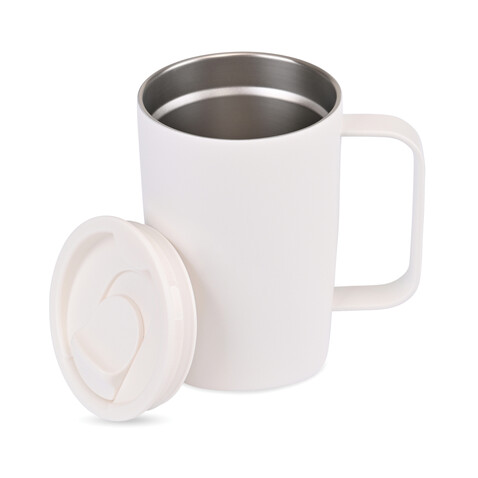 Aviana™ Rowan RCS recycelter Becher 450ml weiß bedrucken, Art.-Nr. 102229-119