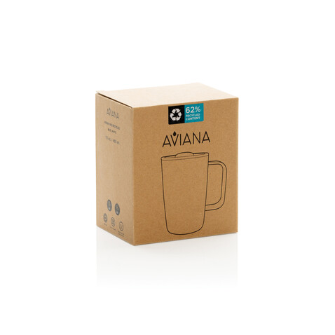 Aviana™ Rowan RCS recycelter Becher 450ml weiß bedrucken, Art.-Nr. 102229-119
