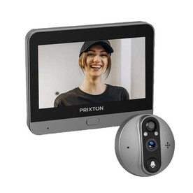 Prixton DV50 Smart WLAN Türspion Klingel, schwarz bedrucken, Art.-Nr. 1PA21190
