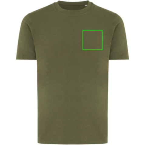 IQONIQ Brett T-Shirt aus recycelter Baumwolle khaki bedrucken, Art.-Nr. T9107.020.XXXL