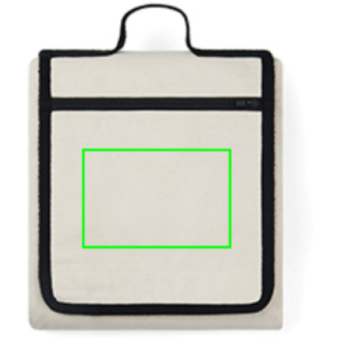 VINGA Volonne AWARE™ Picknickdecke aus recyceltem Canvas off white, schwarz bedrucken, Art.-Nr. V459113