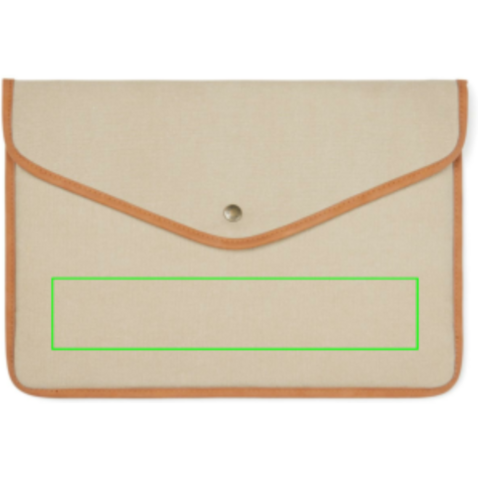 VINGA Bosler 16" Laptop-Tasche aus GRS recyceltem Canvas beige bedrucken, Art.-Nr. V7880419 VINGA Bosler 16" Laptop-Tasche aus GRS recyceltem Canvas beige bedrucken, Art.-Nr. V7880419
