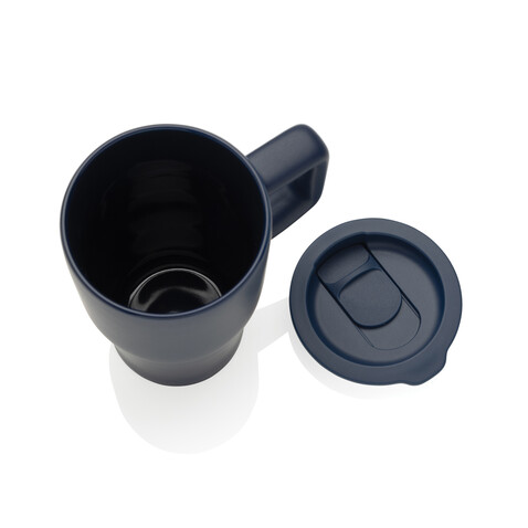 Keramik Luxe Quencher 490ml navy blau bedrucken, Art.-Nr. P437.2225