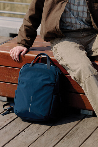 XD Design Soft Tote Rucksack navy blau, grau bedrucken, Art.-Nr. P706.3025