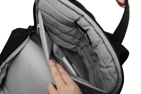 XD Design Soft Tote Rucksack schwarz, grau bedrucken, Art.-Nr. P706.3001