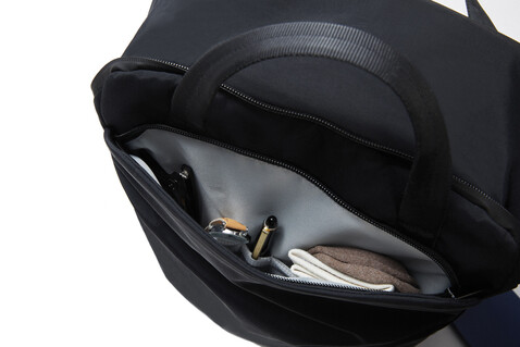 XD Design Soft Tote Rucksack schwarz, grau bedrucken, Art.-Nr. P706.3001