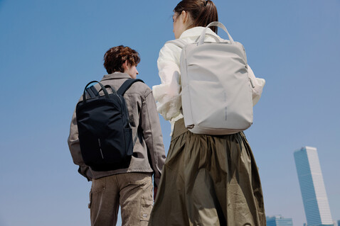 XD Design Soft Tote Rucksack schwarz, grau bedrucken, Art.-Nr. P706.3001