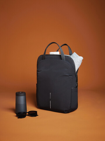 XD Design Soft Tote Rucksack schwarz, grau bedrucken, Art.-Nr. P706.3001