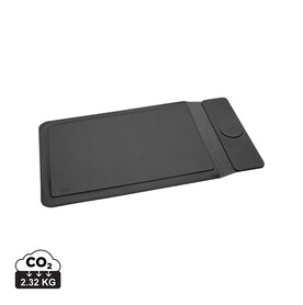 Swiss Peak magnet. 15,6&amp;quot; Laptop-Sleeve mit 15W Ladefunktion schwarz bedrucken, Art.-Nr. P309.0701