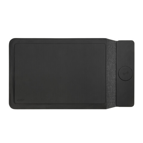 Swiss Peak magnet. 15,6&quot; Laptop-Sleeve mit 15W Ladefunktion schwarz bedrucken, Art.-Nr. P309.0701