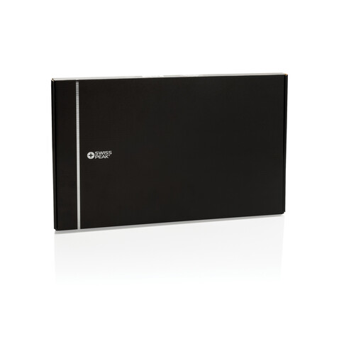 Swiss Peak magnet. 15,6&quot; Laptop-Sleeve mit 15W Ladefunktion schwarz bedrucken, Art.-Nr. P309.0701
