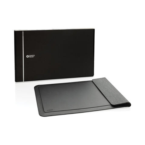 Swiss Peak magnet. 15,6&quot; Laptop-Sleeve mit 15W Ladefunktion schwarz bedrucken, Art.-Nr. P309.0701