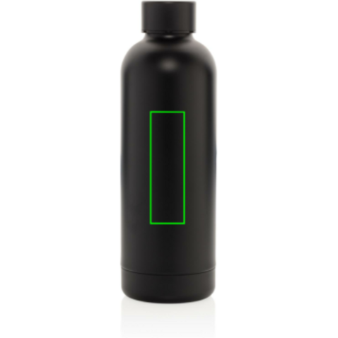 Impact Vakuumflasche aus RCS recyceltem Stainless-Steel schwarz bedrucken, Art.-Nr. P435.701