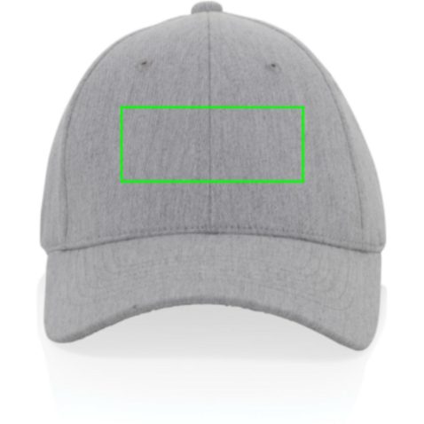 Milo AWARE™ 6-Panel-Heather-Kappe grau bedrucken, Art.-Nr. P453.0902