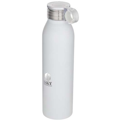 Grom 650 ml RCS-zertifizierte Trinkflasche aus recyceltem Edelstahl, weiss bedrucken, Art.-Nr. 10086901