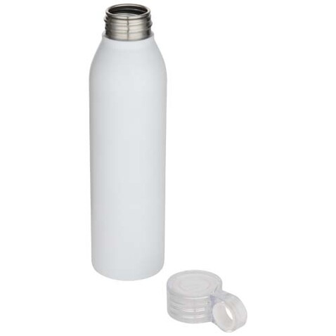 Grom 650 ml RCS-zertifizierte Trinkflasche aus recyceltem Edelstahl, weiss bedrucken, Art.-Nr. 10086901