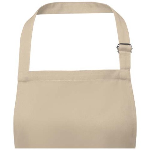 Andrea 240 g/m² Schürze mit verstellbarem Nackenband, Oatmeal bedrucken, Art.-Nr. 11333407