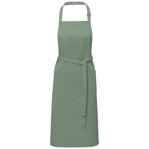 Andrea 240 g/m² Schürze mit verstellbarem Nackenband, heather grün bedrucken, Art.-Nr. 11333462