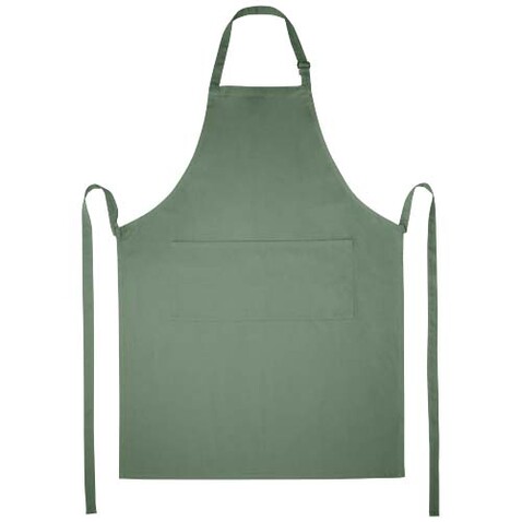 Andrea 240 g/m² Schürze mit verstellbarem Nackenband, heather grün bedrucken, Art.-Nr. 11333462