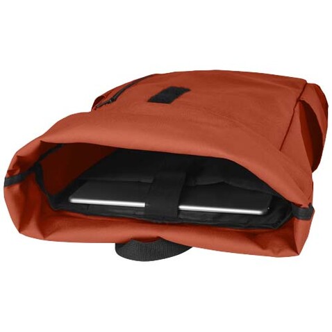 Byron 15,6&quot; GRS RPET Roll-Top Rucksack 18 L, Brick bedrucken, Art.-Nr. 12065932