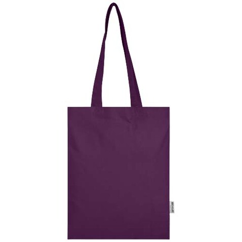 Madras Blend 140 g/m² Tragetasche aus GRS-recycelter Baumwolle 7L, lila bedrucken, Art.-Nr. 12076037