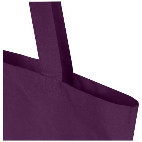 Madras Blend 140 g/m² Tragetasche aus GRS-recycelter Baumwolle 7L, lila bedrucken, Art.-Nr. 12076037