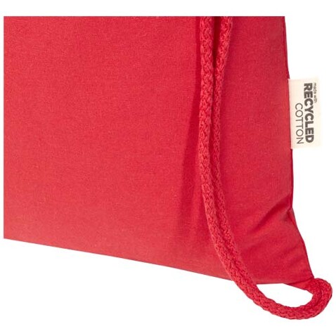 Oregon Blend 140 g/m² GRS-recycelter Turnbeutel 5 L, rot bedrucken, Art.-Nr. 12076121