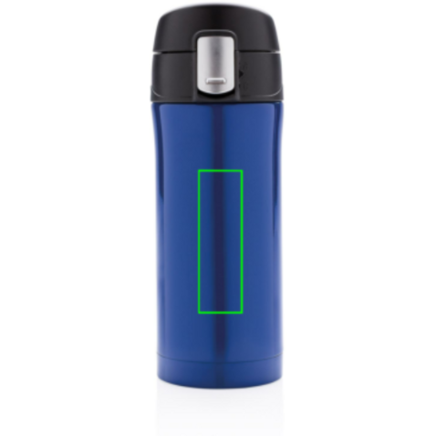 Easy-Lock Vakuum-Becher aus RCS recyceltem Stainless-Steel blau bedrucken, Art.-Nr. P435.065