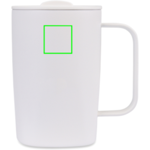 Aviana™ Rowan RCS recycelter Becher 450ml weiß bedrucken, Art.-Nr. 102229-119