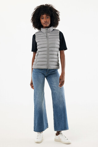 IQONIQ Meru Damen Bodywarmer aus recyceltem Polyester Silbergrau bedrucken, Art.-Nr. T4702.035.XXS