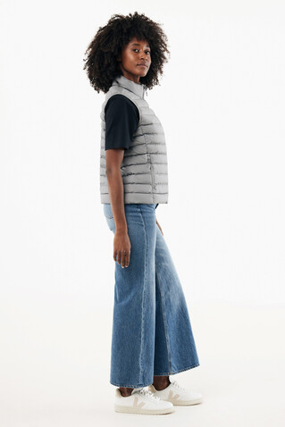 IQONIQ Meru Damen Bodywarmer aus recyceltem Polyester Silbergrau bedrucken, Art.-Nr. T4702.035.XXS