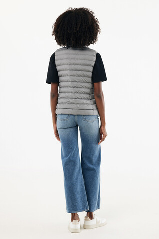 IQONIQ Meru Damen Bodywarmer aus recyceltem Polyester Silbergrau bedrucken, Art.-Nr. T4702.035.XXS