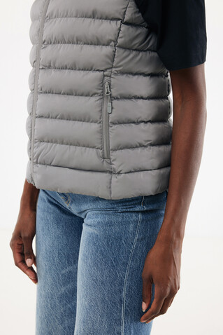 IQONIQ Meru Damen Bodywarmer aus recyceltem Polyester Silbergrau bedrucken, Art.-Nr. T4702.035.XXS