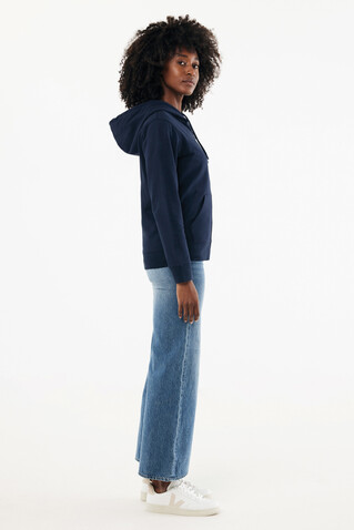 IQONIQ Abisko Zip-Kapuzenpullover aus recycelter Baumwolle navy blau bedrucken, Art.-Nr. T9600.002.4XL