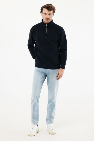 IQONIQ Abisko Zip-Kapuzenpullover aus recycelter Baumwolle schwarz bedrucken, Art.-Nr. T9600.001.XXL