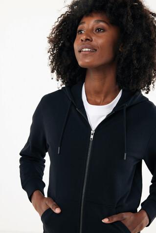 IQONIQ Abisko Zip-Kapuzenpullover aus recycelter Baumwolle schwarz bedrucken, Art.-Nr. T9600.001.XXL