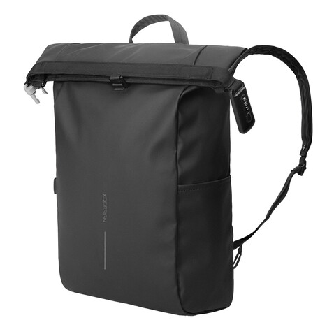 Urban wasserabweisender Fahrrad-Rucksack schwarz, grau bedrucken, Art.-Nr. P706.3101