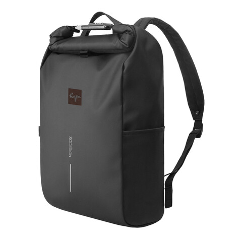 Urban wasserabweisender Fahrrad-Rucksack schwarz, grau bedrucken, Art.-Nr. P706.3101