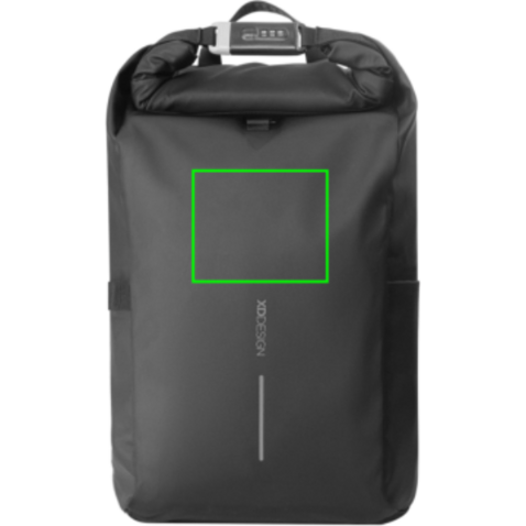 Urban wasserabweisender Fahrrad-Rucksack schwarz, grau bedrucken, Art.-Nr. P706.3101