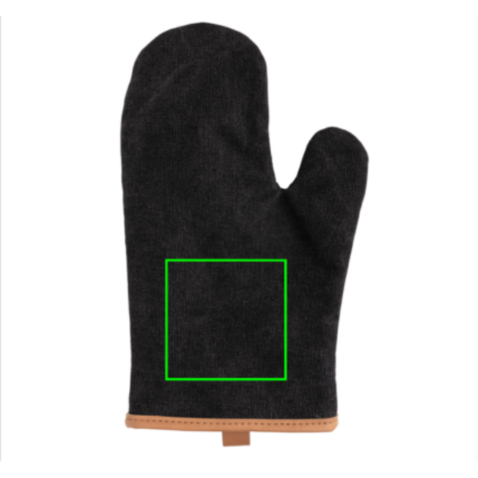 Deluxe Canvas Ofenhandschuh schwarz bedrucken, Art.-Nr. P262.831